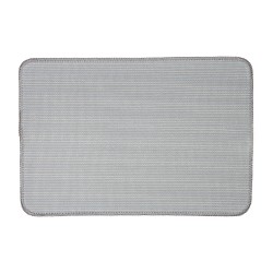 Clayre & Eef Bath Mat 58x38x1 cm Grey Polyester Rectangle Star