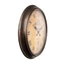 Clayre & Eef Wall Clock Ø 55x5 cm Brown Beige Plastic Glass