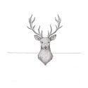 Clayre & Eef Napkins Paper Set of 20 33x33 cm White Deer