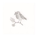 Clayre & Eef Napkins Paper Set of 20 33x33 cm White Bird