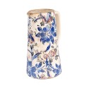 Clayre & Eef Brocca decorativa 16x11x20 cm Beige Blu  Ceramica Fiori