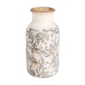 Clayre & Eef Vase Ø 14x26 cm Beige Gris Céramique Fleurs