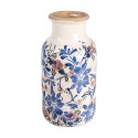 Clayre & Eef Vase Ø 14x26 cm Beige Bleu Céramique Fleurs