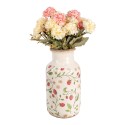 Clayre & Eef Vase Ø 14x26 cm Beige Rot Keramik Erdbeeren