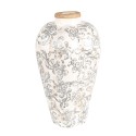 Clayre & Eef Vase Ø 24x40 cm Beige Gris Céramique Fleurs