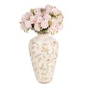 Clayre & Eef Vaso  Ø 17x30 cm Beige Rosa  Ceramica Fiori