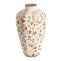 Clayre & Eef Vase Ø 21x35 cm Beige Red Ceramic Strawberries