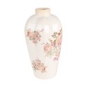 Clayre & Eef Vase Ø 17x30 cm Beige Rose Céramique Roses