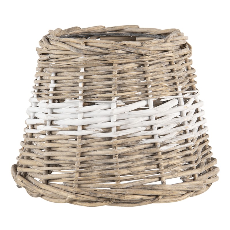 Clayre & Eef Paralume Ø 20x15 cm Marrone Rattan  Rotondo