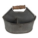 Clayre & Eef Plant Holder 20x18x16 cm Grey Iron Round