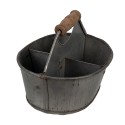 Clayre & Eef Plant Holder 20x18x16 cm Grey Iron Round