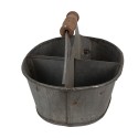 Clayre & Eef Plant Holder 20x18x16 cm Grey Iron Round