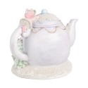 Clayre & Eef Decorative House with LED Teapot 15x11x12 cm Purple Plastic