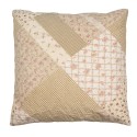 Clayre & Eef Kussenhoes 50x50 cm Groen Beige Polyester Bloemen