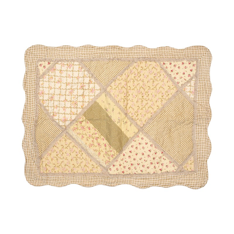 Clayre & Eef Tagesdecke 180x250 cm Grün Beige Polyester