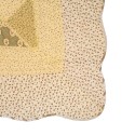 Clayre & Eef Tagesdecke 230x250 cm Grün Beige Polyester