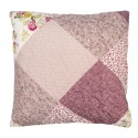 Clayre & Eef Kissenbezug 50x50 cm Violett Polyester Blumen