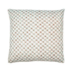 Clayre & Eef Cushion Cover 50x50 cm Green Beige Polyester Flowers