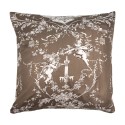 Clayre & Eef Cushion Cover 50x50 cm Brown Polyester Flowers