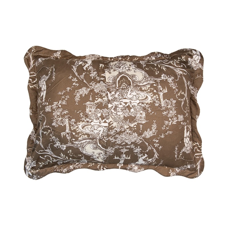 Clayre & Eef Bedspread 180x250 cm Brown Polyester