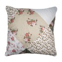 Clayre & Eef Kissenbezug 40x40 cm Grün Beige Polyester Blumen