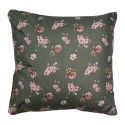 Clayre & Eef Cushion Cover 40x40 cm Green Beige Polyester Flowers