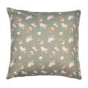 Clayre & Eef Cushion Cover 50x50 cm Green Beige Polyester Flowers