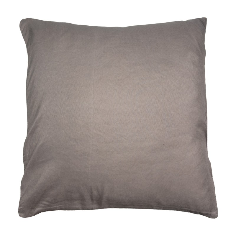 Clayre & Eef Cushion Cover 50x50 cm White Grey Polyester Flowers