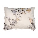 Clayre & Eef Bedsprei 230x250 cm Wit Grijs Polyester Bloemen