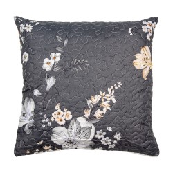 Clayre & Eef Cushion Cover 50x50 cm Grey Beige Polyester Flowers