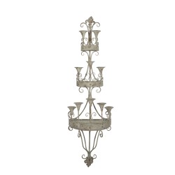 Clayre & Eef Candelabro 44x21x144 cm Verde Metallo