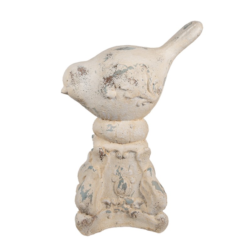 Clayre & Eef Figurine décorative Oiseau 33x21x47 cm Beige Matériau céramique