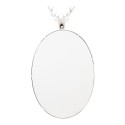 Clayre & Eef Miroir 50x10x89 cm Blanc Métal Verre Ovale Cerf