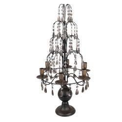 Clayre & Eef Candelabro 36x70 cm Color argento Nero Metallo