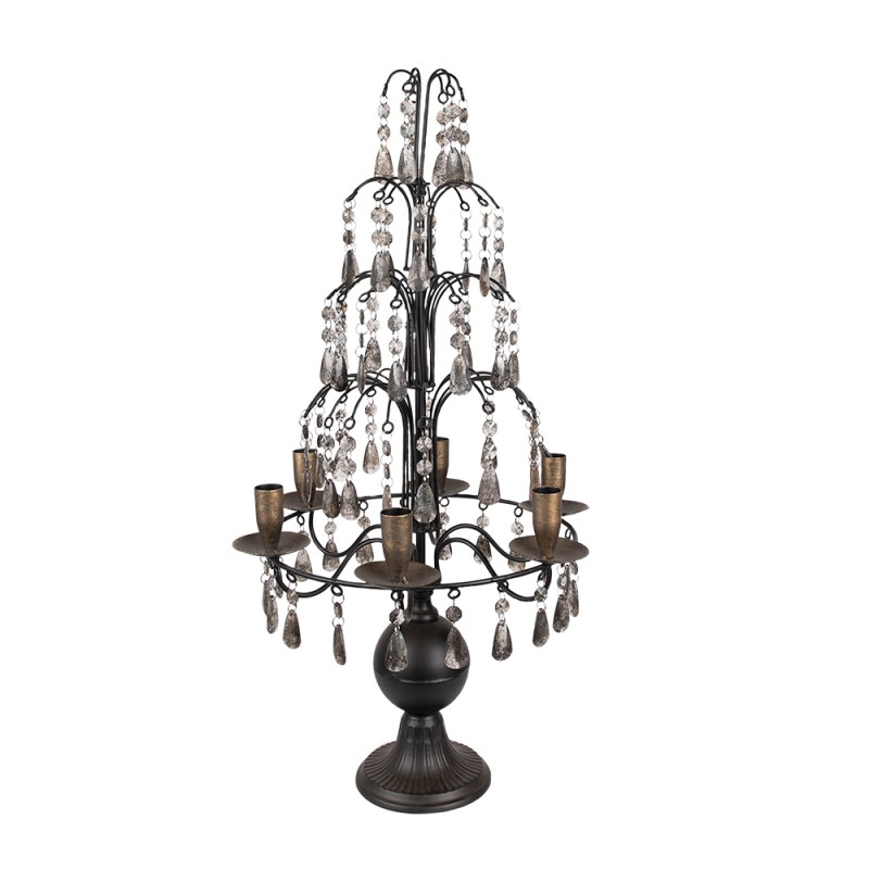 Clayre & Eef Chandelier 36x70 cm Couleur argent Noir Métal