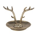 Clayre & Eef Decorative Bowl 11x9x8 cm Gold colored Metal Antler