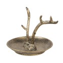 Clayre & Eef Decorative Bowl 11x9x8 cm Gold colored Metal Antler