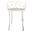 Clayre & Eef Tabouret Ø 44x67 cm Blanc Métal