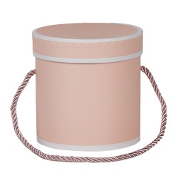 Clayre & Eef Gift box Ø 12x12 cm Pink Cardboard Round