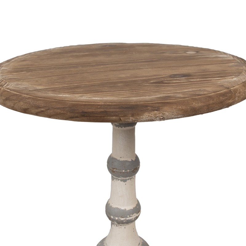 Clayre & Eef Side Table Ø 51x71 cm Brown Wood