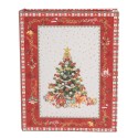 Clayre & Eef Aufbewahrungsbox 3er Set Bücher 27x22x7 / 22x17x6 / 17x12x4 cm Rot Holzprodukt Rechteck Weihnachtsbaum Merry Christ