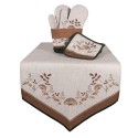 Clayre & Eef Ovenwant 18x30 cm Beige Katoen Paddenstoelen