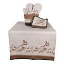 Clayre & Eef Ovenwant 18x30 cm Beige Katoen Paddenstoelen