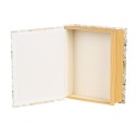 Clayre & Eef Boîte de rangement Livres 17x14x5 cm Blanc Carton Rectangle