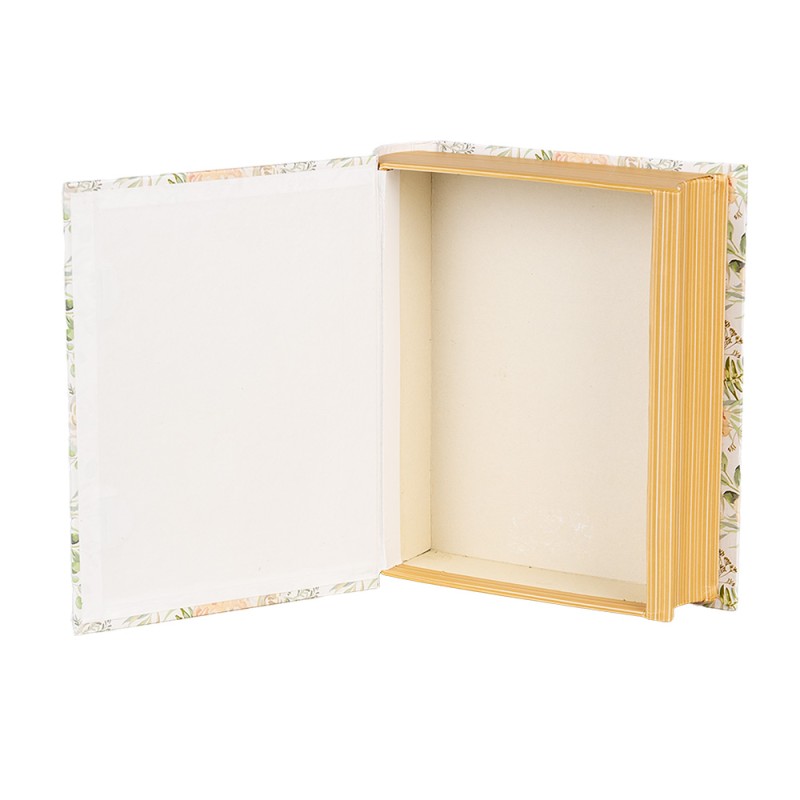 Clayre & Eef Storage Box Books 17x14x5 cm White Cardboard Rectangle