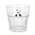 Clayre & Eef Verre d'eau 200 ml Transparent Verre Oiseaux