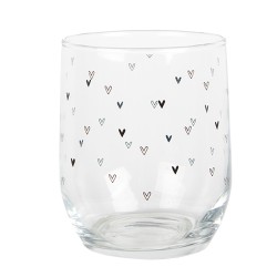 Clayre & Eef Water Glass 300 ml Transparent Glass Hearts