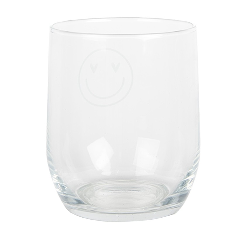 Clayre & Eef Waterglas 300 ml Transparant Glas Smile