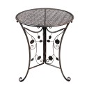 Clayre & Eef Bistro Set Bistro Table Bistro Chair Set of 3 Ø 60x70 cm Brown Metal