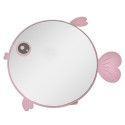 Clayre & Eef Miroir de table 21x20x4 Rose Métal Verre Poisson